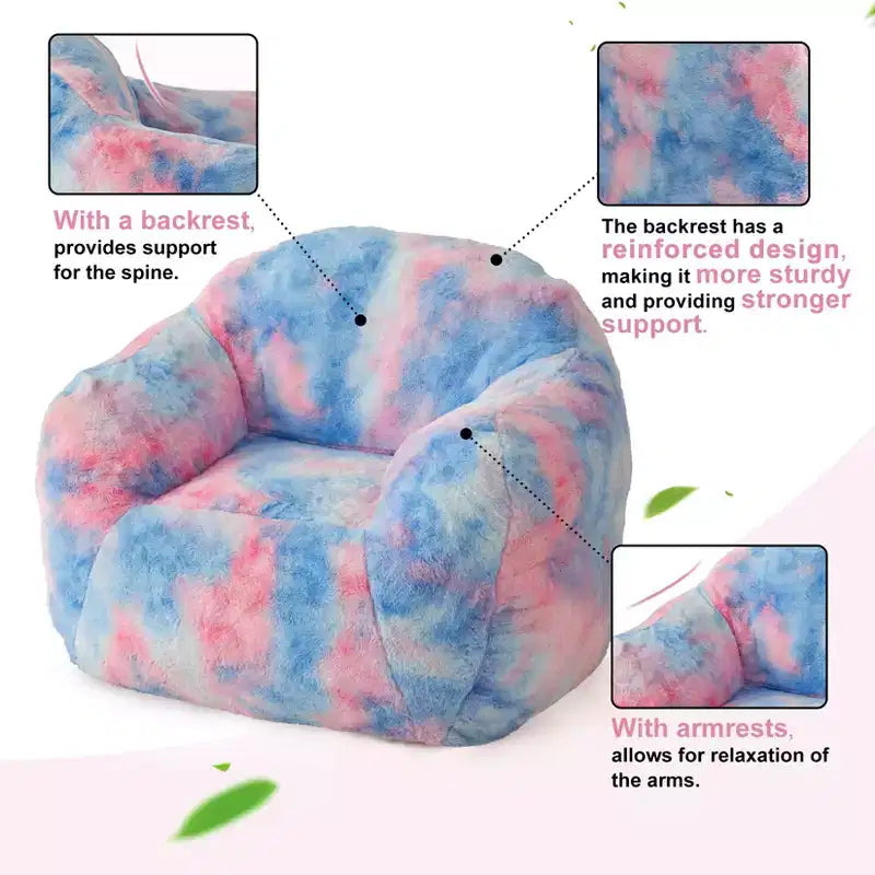 Pouf géant en fausse fourrure rembourré de mousse, canapé douillet et décontracté pour adultes