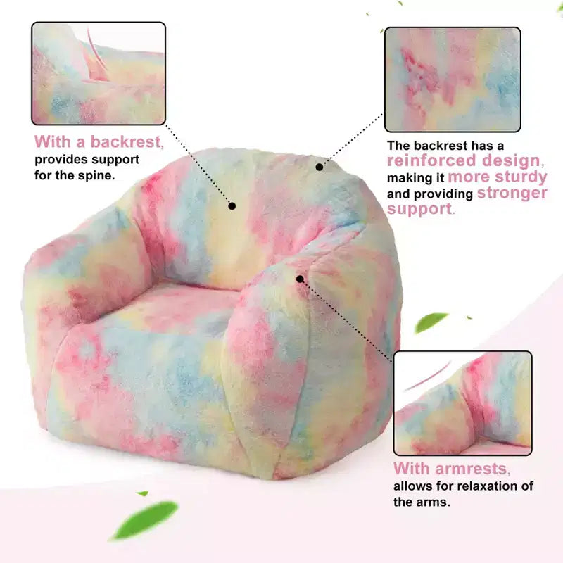 Pouf géant en fausse fourrure rembourré de mousse, canapé douillet et décontracté pour adultes