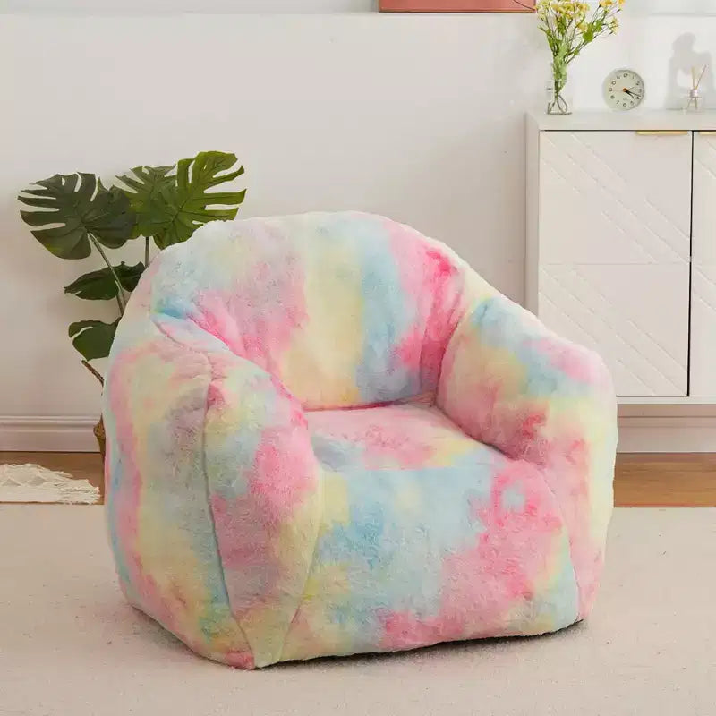 Pouf géant en fausse fourrure rembourré de mousse, canapé douillet et décontracté pour adultes