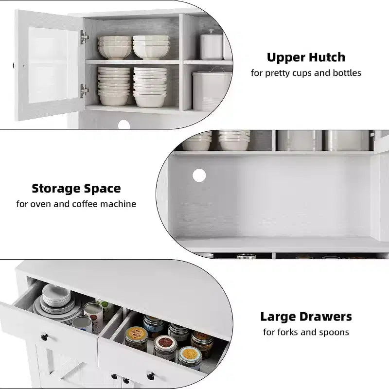 Meuble de rangement de cuisine avec étagères