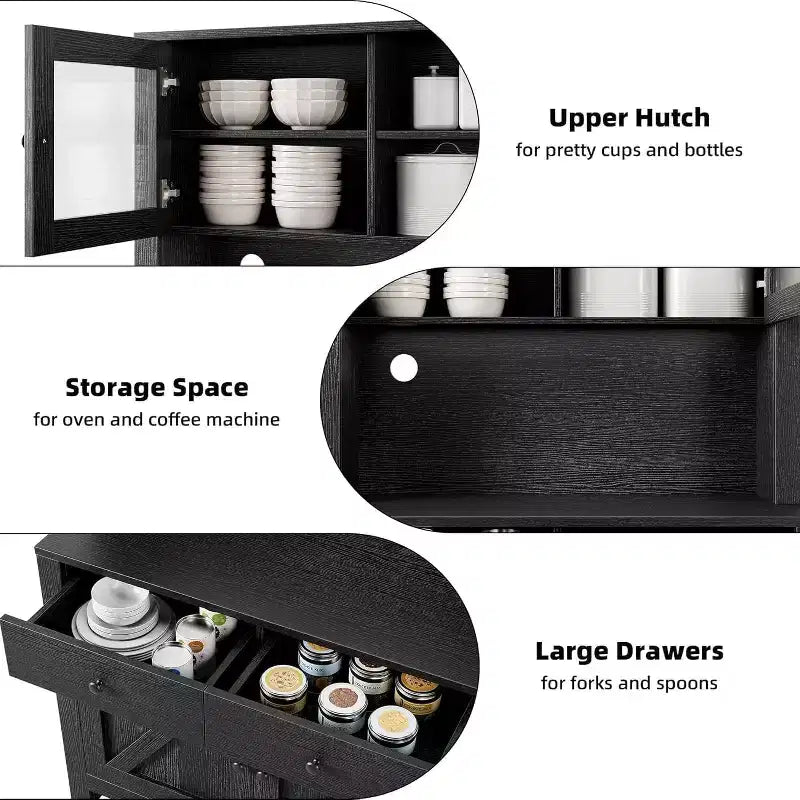 Meuble de rangement de cuisine avec étagères
