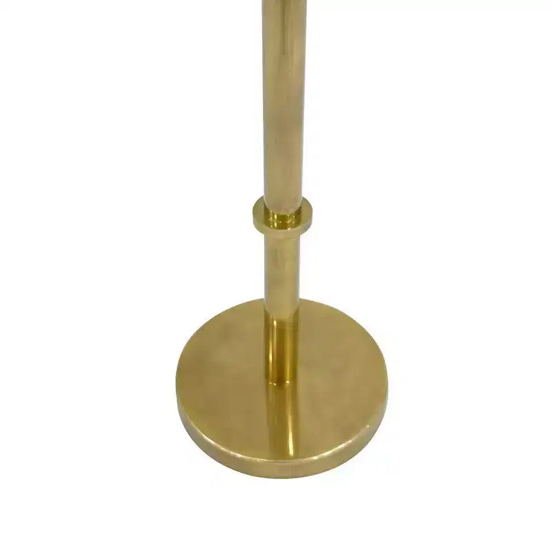 Table d'appoint de 56 cm avec base à pilier élégante vintage et plateau rond en forme de plateau