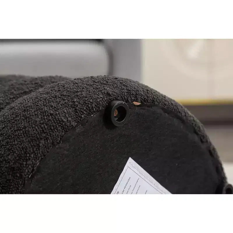 Banc Pouf Rond Moderne Tabouret de Coiffeuse Rembourré en Velours Doux