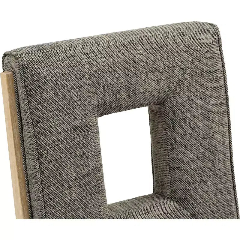 Chaise de salle à manger en tissu texturé lin
