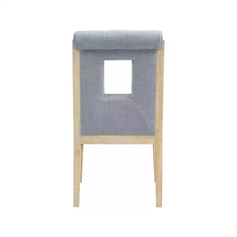 Chaise de salle à manger en tissu texturé lin