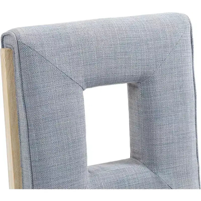 Chaise de salle à manger en tissu texturé lin