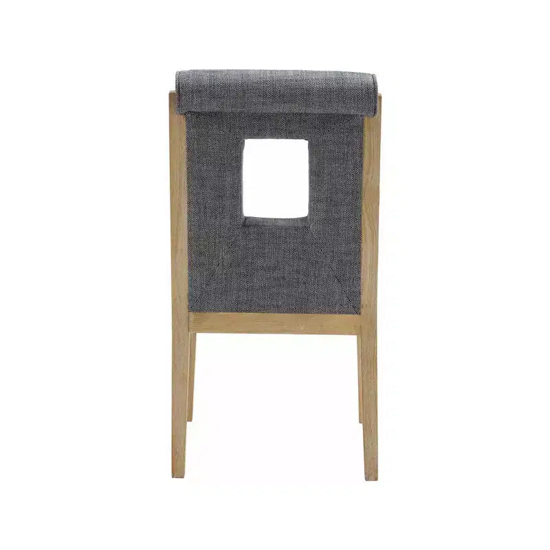Chaise de salle à manger en tissu texturé lin