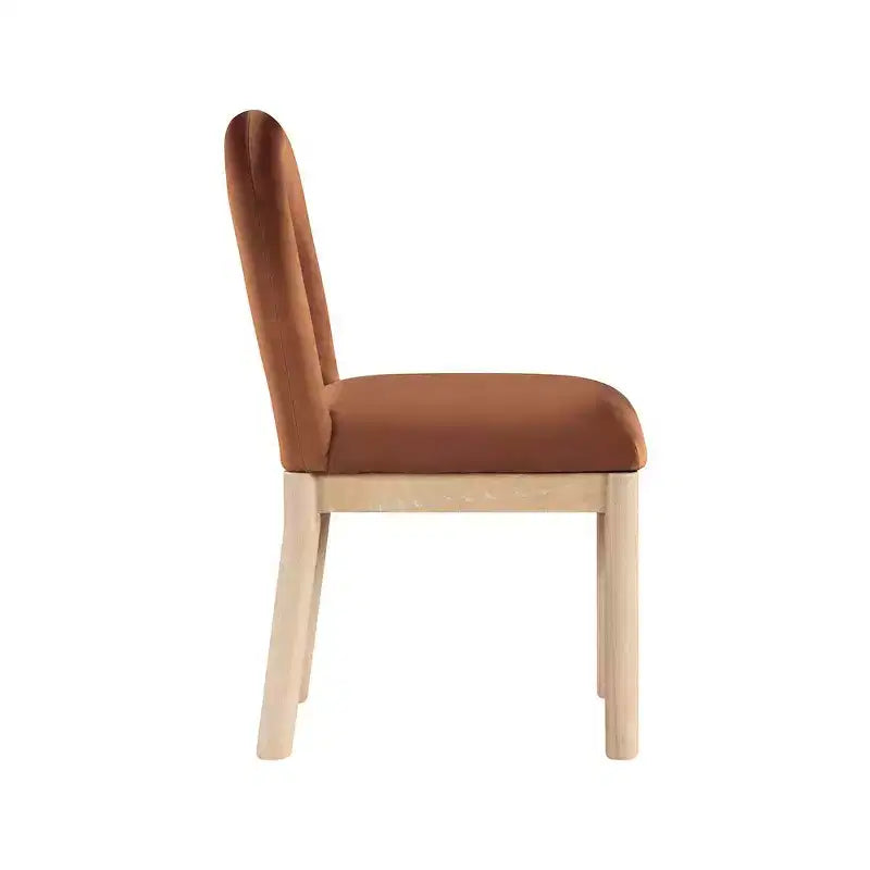 Chaise de salle à manger en velours