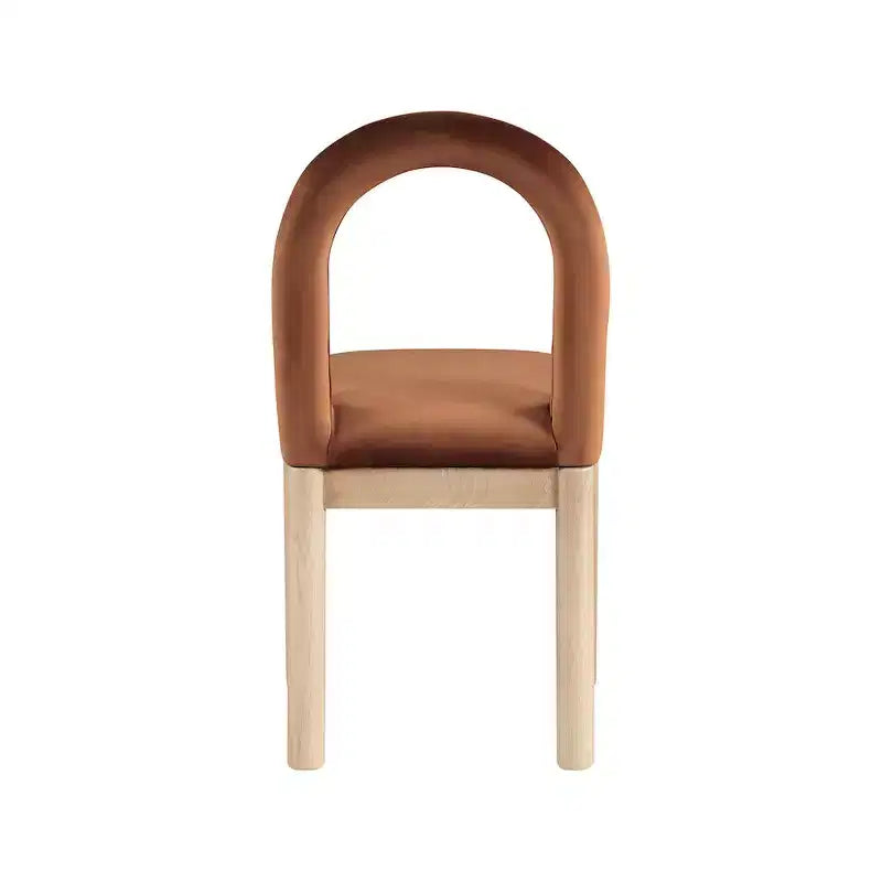 Chaise de salle à manger en velours