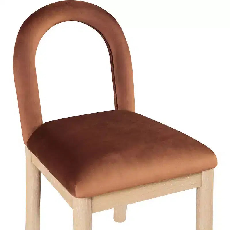 Chaise de salle à manger en velours