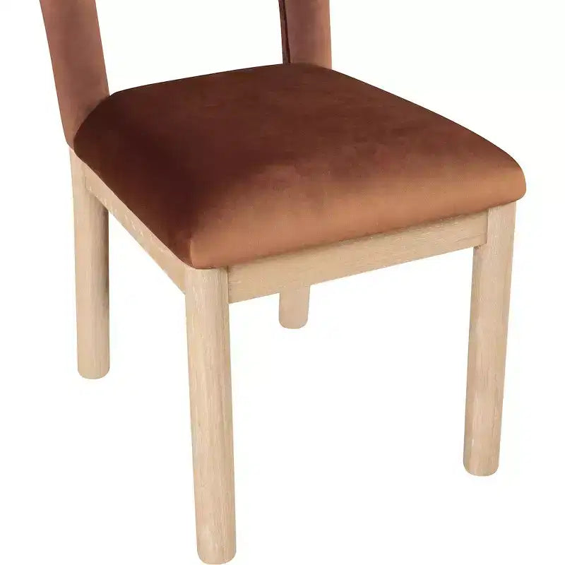 Chaise de salle à manger en velours