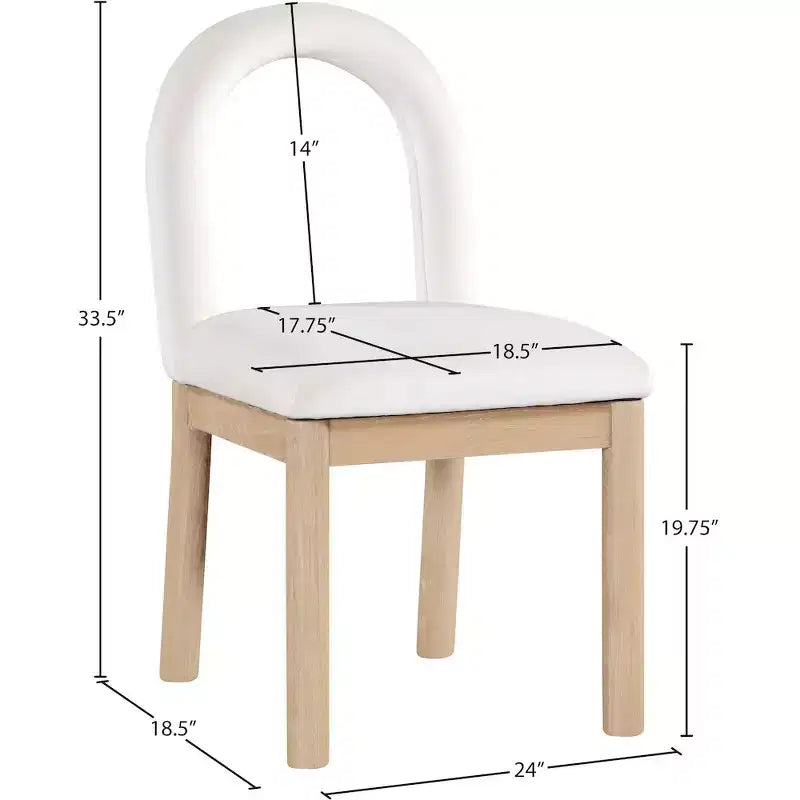 Chaise de salle à manger en velours