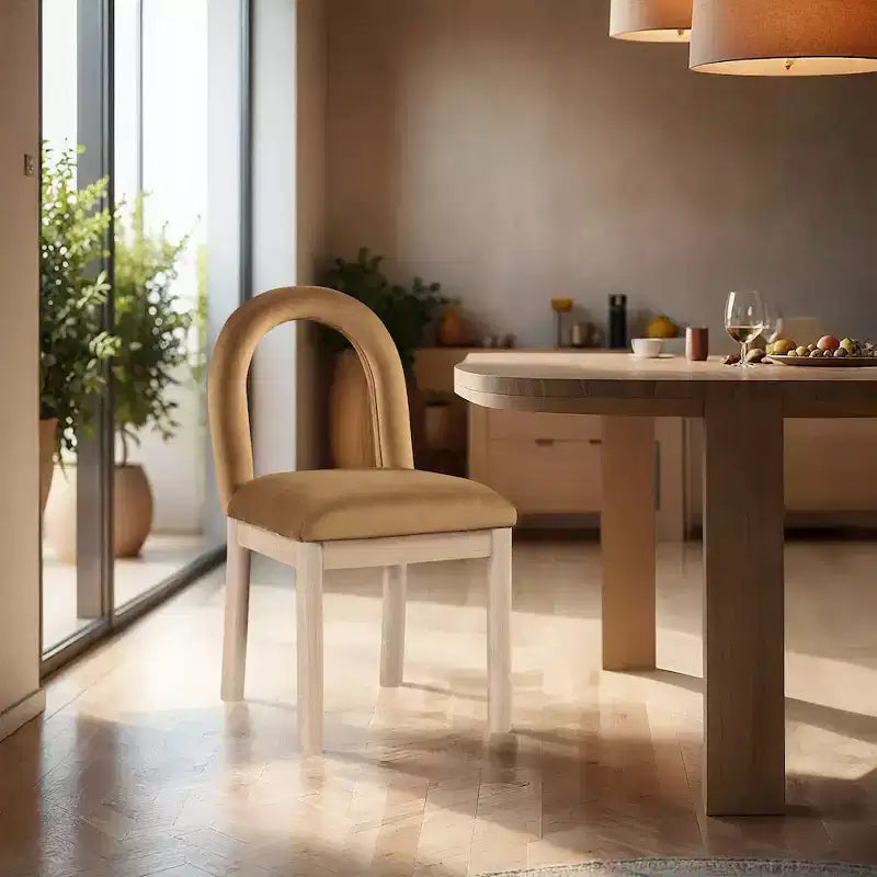 Chaise de salle à manger en velours