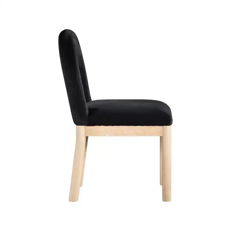 Chaise de salle à manger en velours