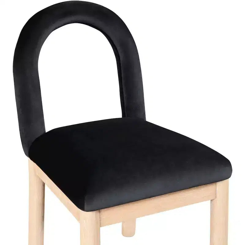 Chaise de salle à manger en velours