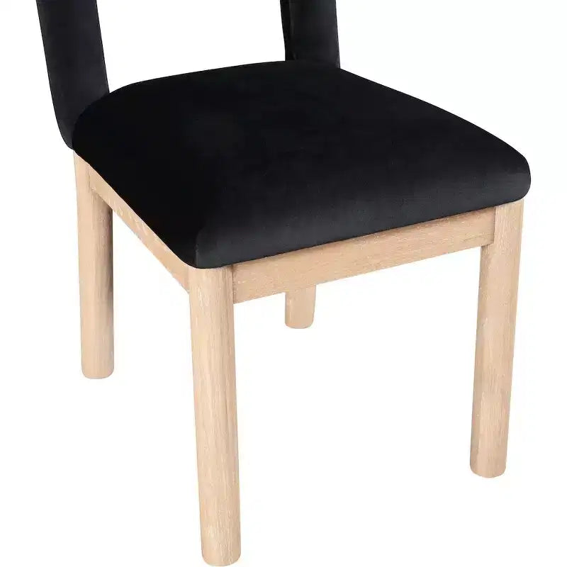 Chaise de salle à manger en velours