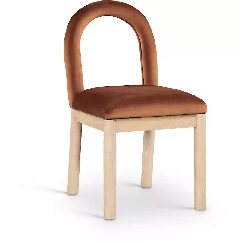 Chaise de salle à manger en velours