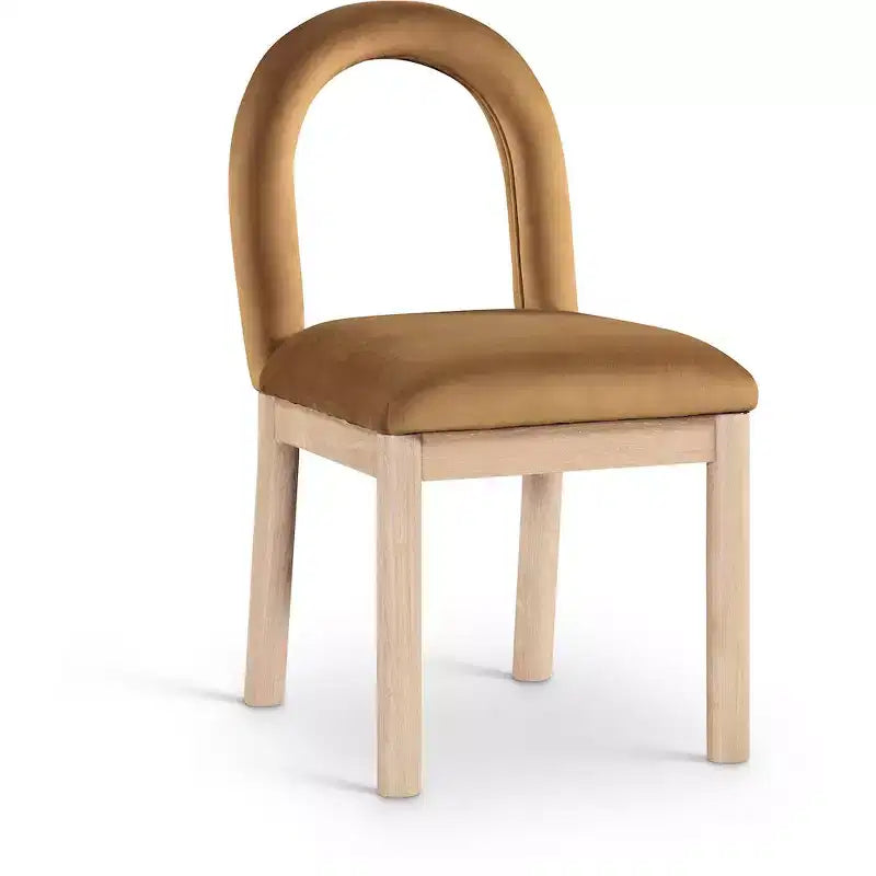 Chaise de salle à manger en velours