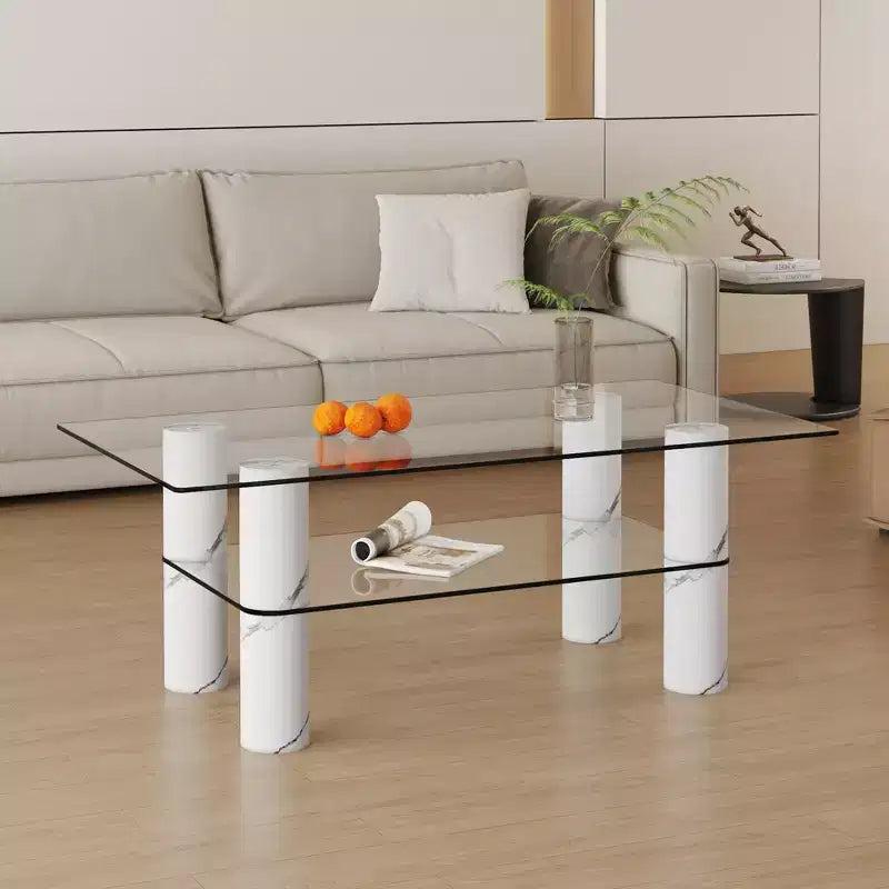 Console rustique, 6 compartiments ouverts, table de canapé en bois pour entrée