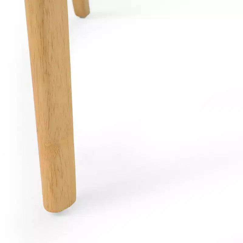 Chaises de salle à manger en bois d'hévéa et tissu d'ameublement de style Mid-Century Modern