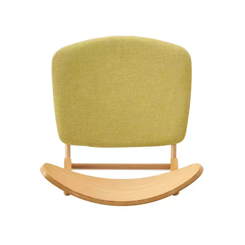 Chaises de salle à manger en bois d'hévéa et tissu d'ameublement de style Mid-Century Modern