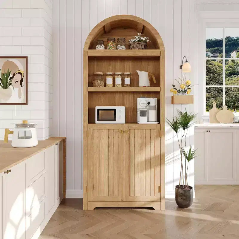 Étagère d'angle, Bibliothèque à 5 niveaux avec portes et étagères réglables