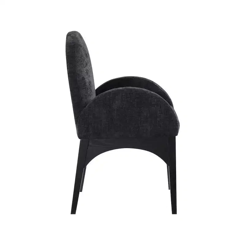 Chaise de salle à manger en tissu chenille