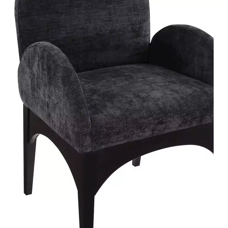 Chaise de salle à manger en tissu chenille