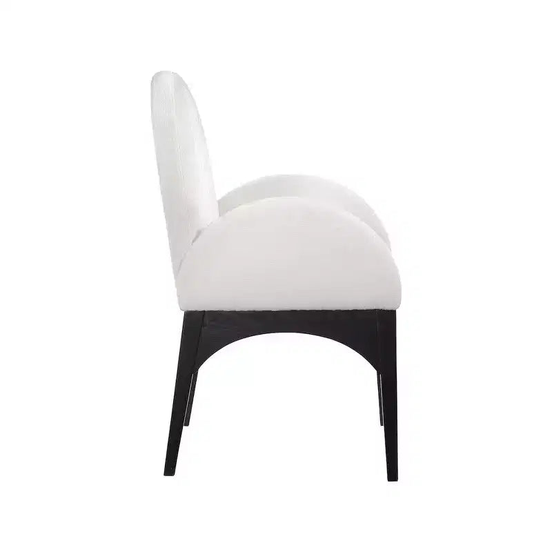 Chaise de salle à manger en tissu chenille