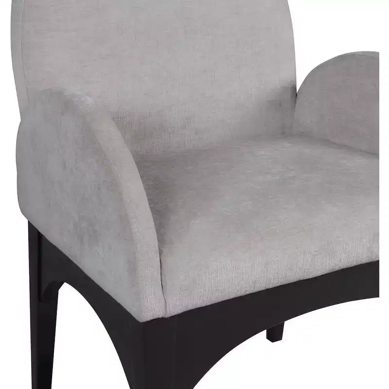 Chaise de salle à manger en tissu chenille