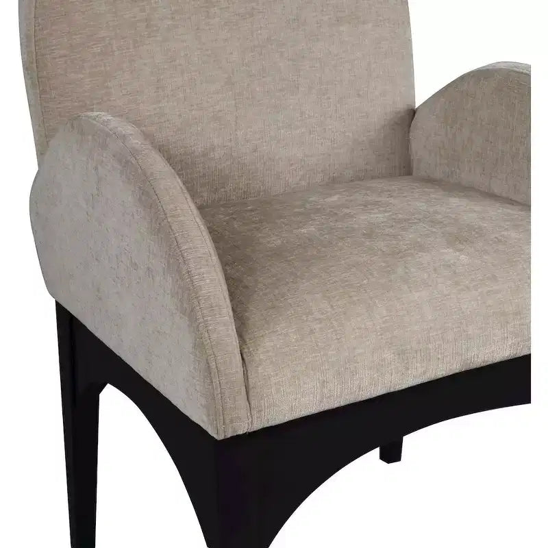 Chaise de salle à manger en tissu chenille