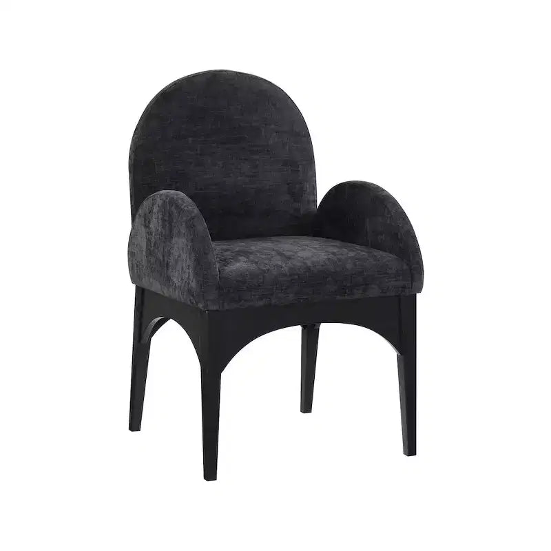 Chaise de salle à manger en tissu chenille
