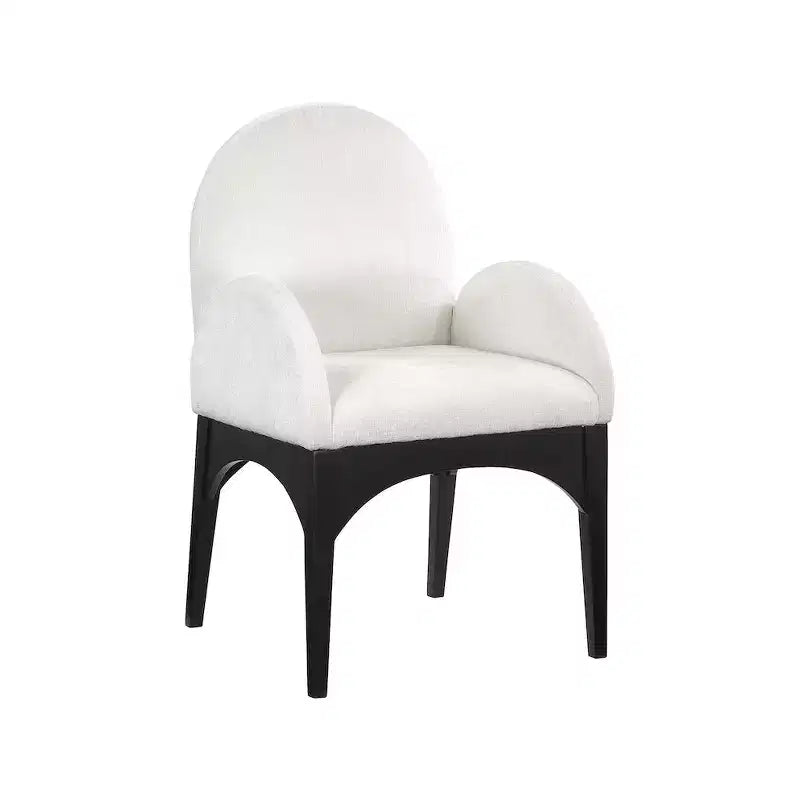 Chaise de salle à manger en tissu chenille