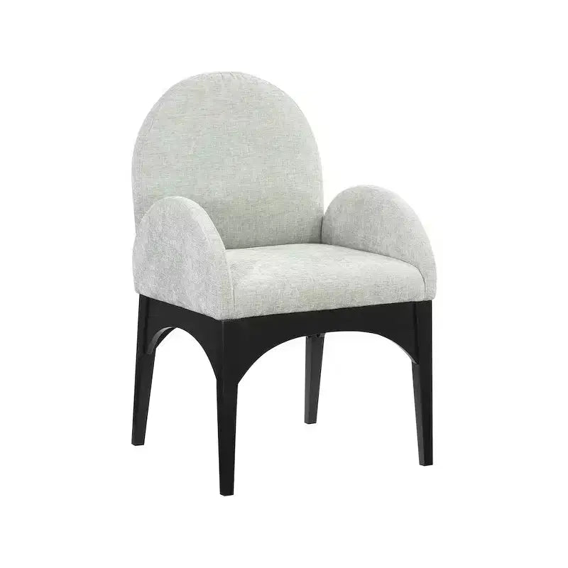 Chaise de salle à manger en tissu chenille
