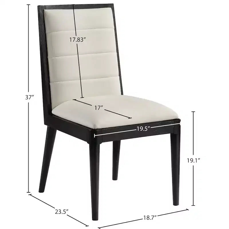 Chaise de salle à manger en cuir vegan
