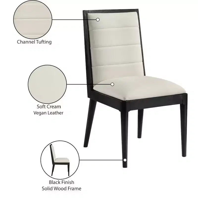 Chaise de salle à manger en cuir vegan