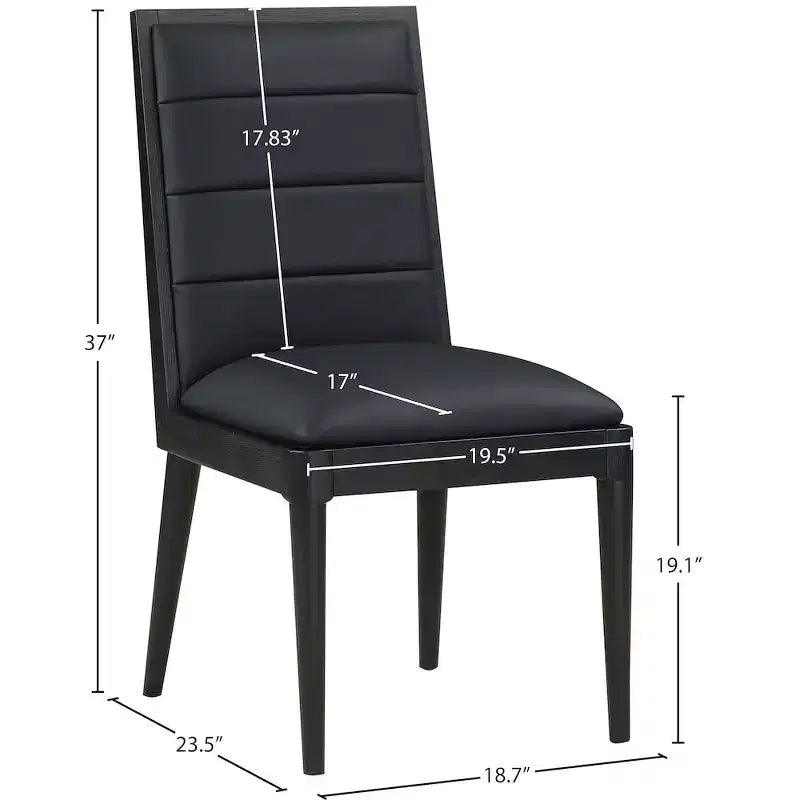 Chaise de salle à manger en cuir vegan