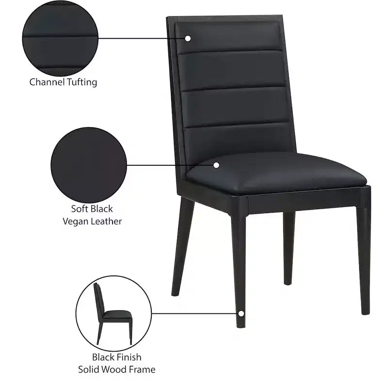 Chaise de salle à manger en cuir vegan