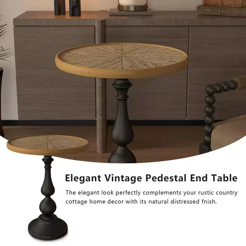 Table d'appoint en bois, Table d'appoint rétro, Table basse d'appoint décorative de style Campagne française