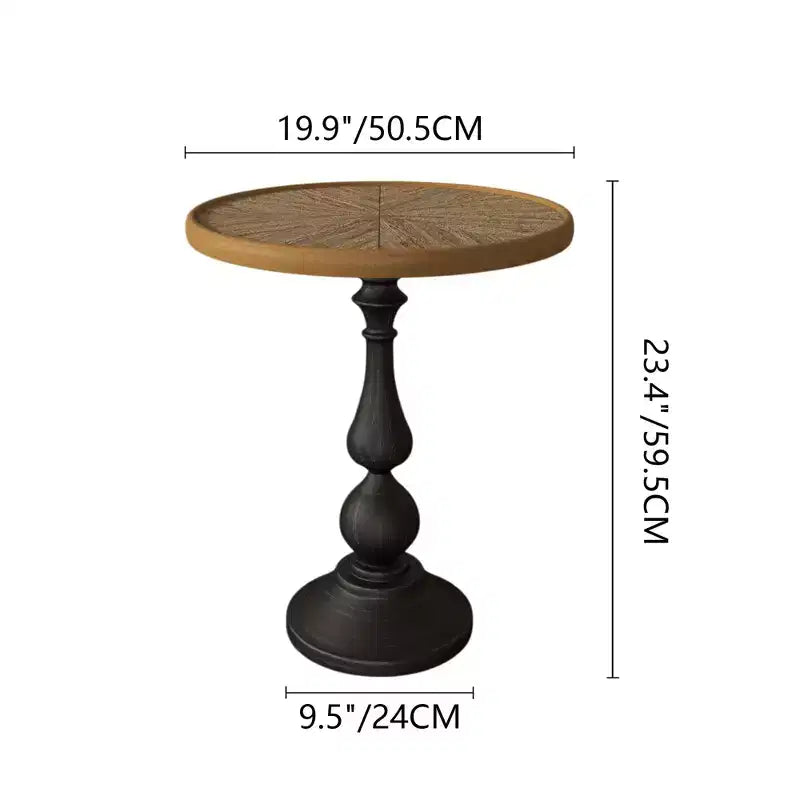 Table d'appoint en bois, Table d'appoint rétro, Table basse d'appoint décorative de style Campagne française