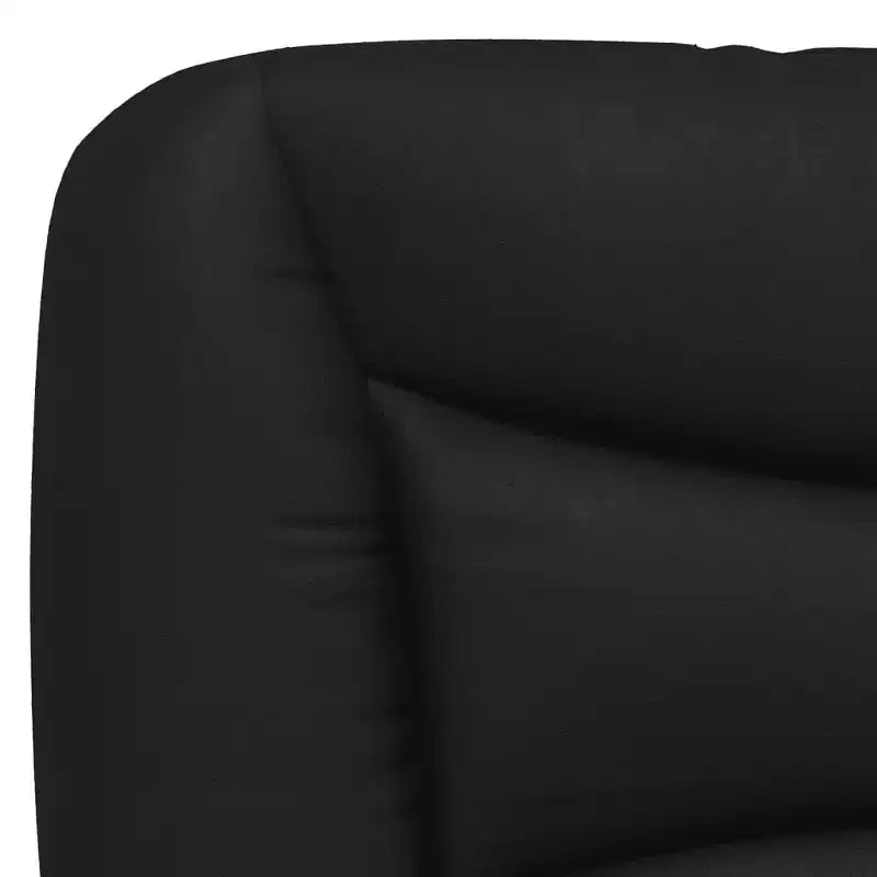 Cadre de lit double noir avec tête de lit en mousse et éclairage à bande LED