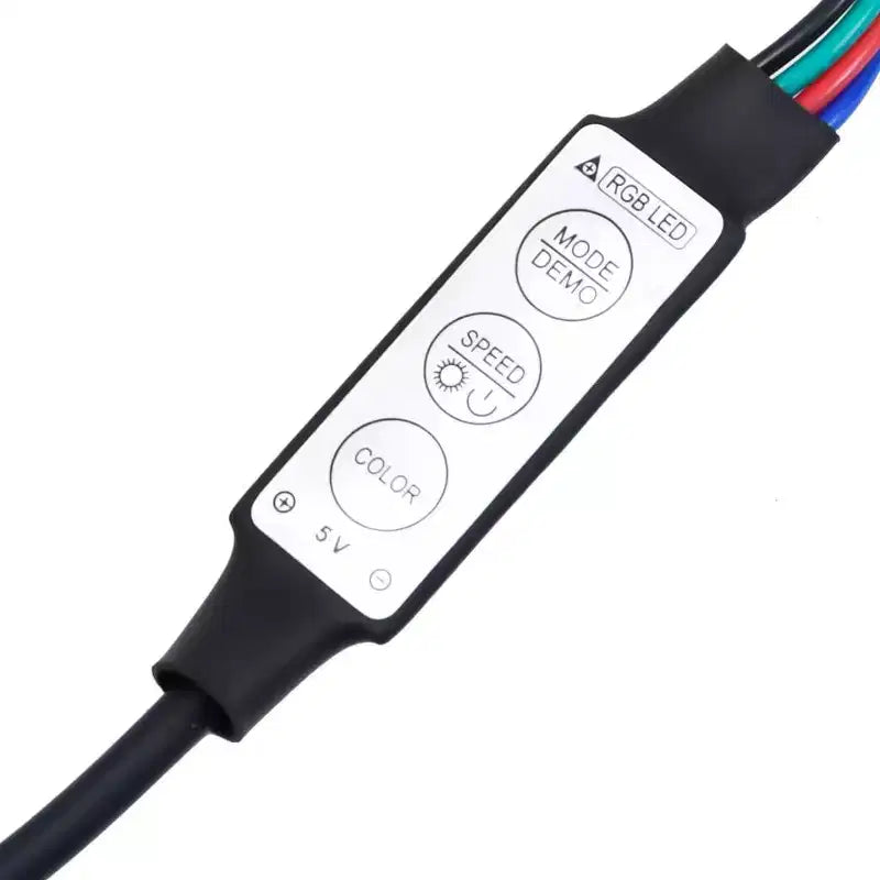 Cadre de lit double noir avec tête de lit en mousse et éclairage à bande LED