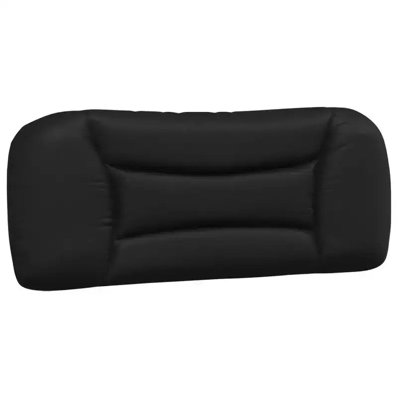 Cadre de lit double noir avec tête de lit en mousse et éclairage à bande LED