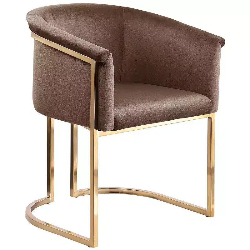 Chaise de salle à manger en velours