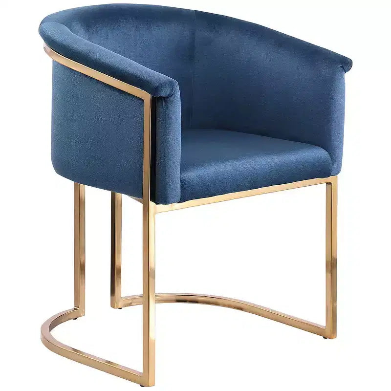 Chaise de salle à manger en velours