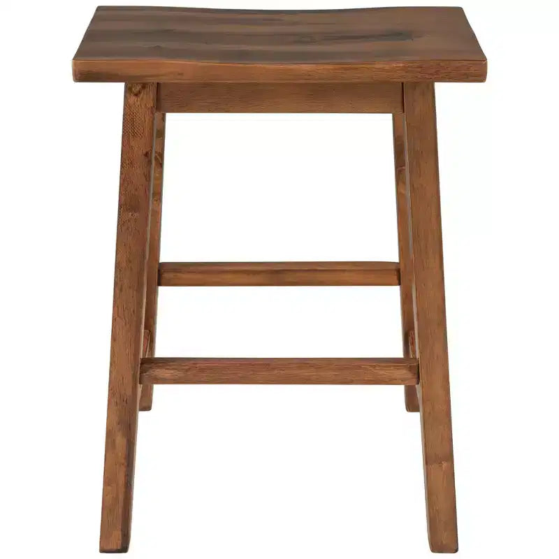 Tabourets de bar rustiques pour cuisine et salle à manger, chaises de cuisine en bois hauteur comptoir - Noyer