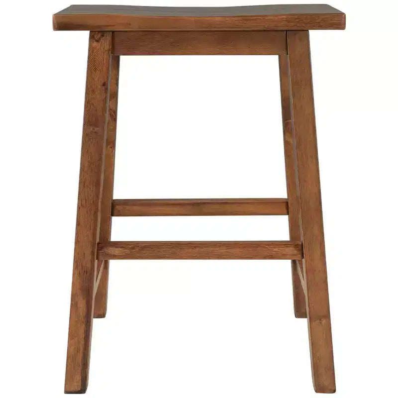 Tabourets de bar rustiques pour cuisine et salle à manger, chaises de cuisine en bois hauteur comptoir - Noyer