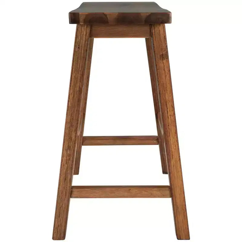 Tabourets de bar rustiques pour cuisine et salle à manger, chaises de cuisine en bois hauteur comptoir - Noyer