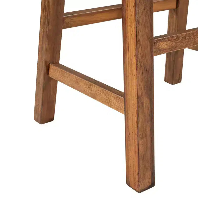 Tabourets de bar rustiques pour cuisine et salle à manger, chaises de cuisine en bois hauteur comptoir - Noyer