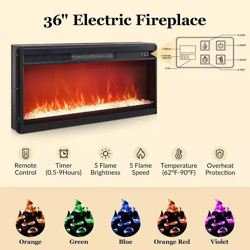 Meuble TV de cheminée cannelé de 70 po pour téléviseurs de 80 po, meuble de divertissement moderne